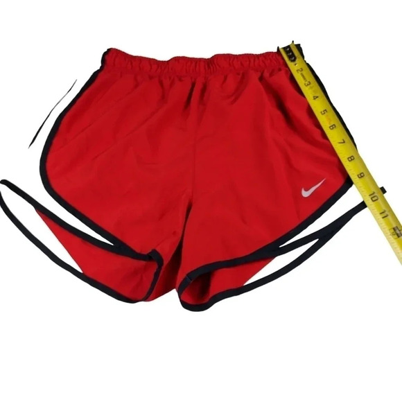 Nike Dri-Fit Red & White/Black Running Womens Shorts Small  Integrated Underwear - Picture 7 of 9